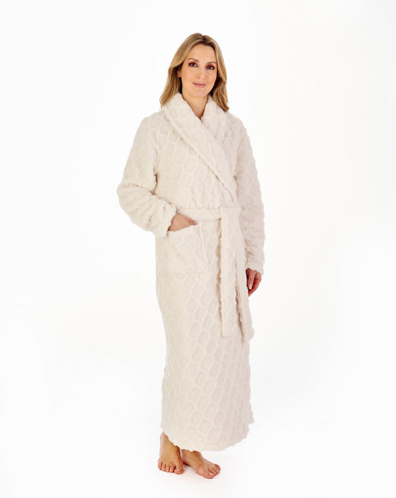 Slenderella Luxury Honeycomb Textured Long Length Dressing Gown 51"