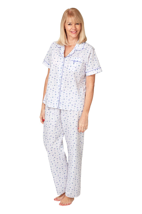 Short Sleeve Cotton Polyester Floral Pyjamas