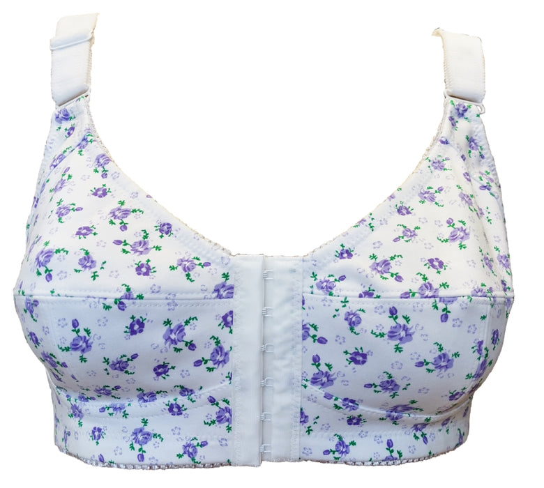 SALE Cotton Firm Control Front Fastening Bra in Floral Print