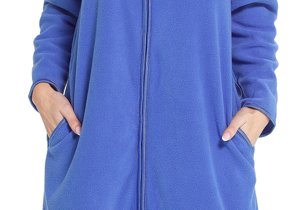Lady Olga Ladies Polar Fleece Zip Front Dressing Gown — Sandras-Online