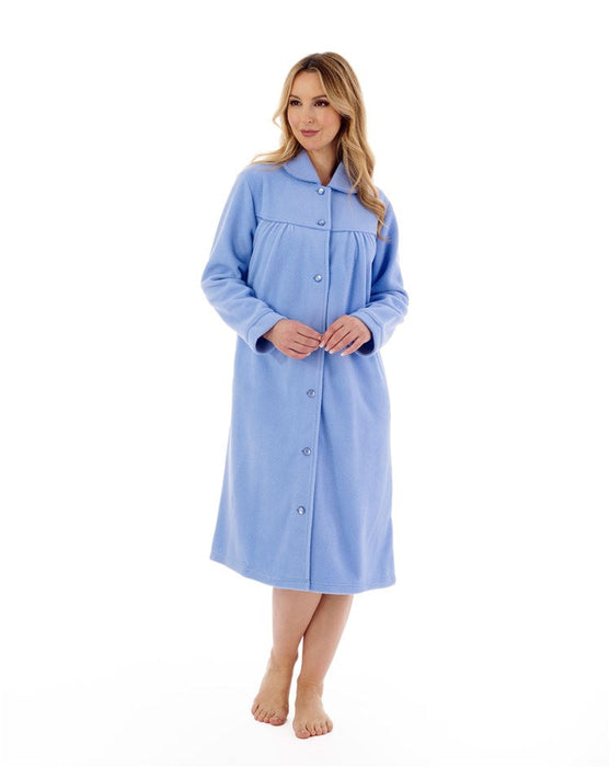 SALE Slenderella Polar Fleece Button Front Dressing Gown