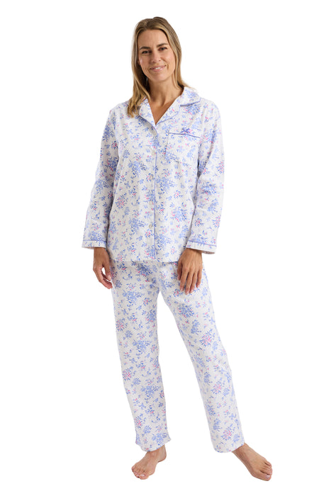 100% Double Brushed Cotton Traditional Style Pyjamas