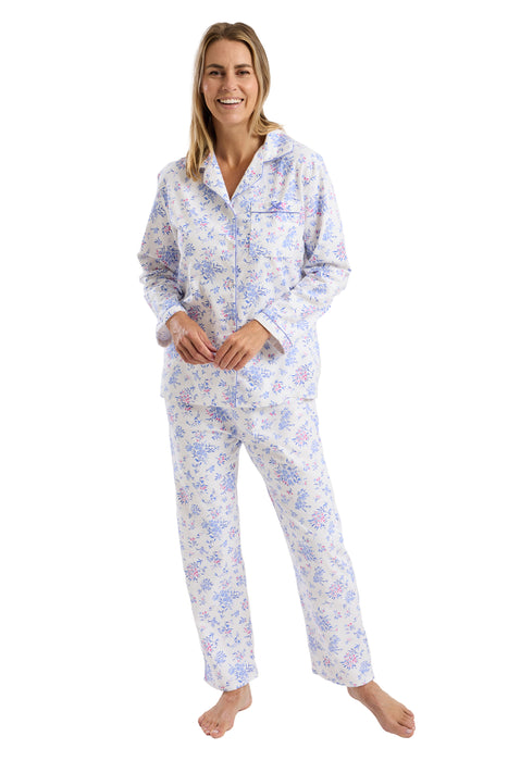 100% Double Brushed Cotton Traditional Style Pyjamas