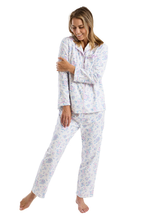 100% Double Brushed Cotton Traditional Style Pyjamas