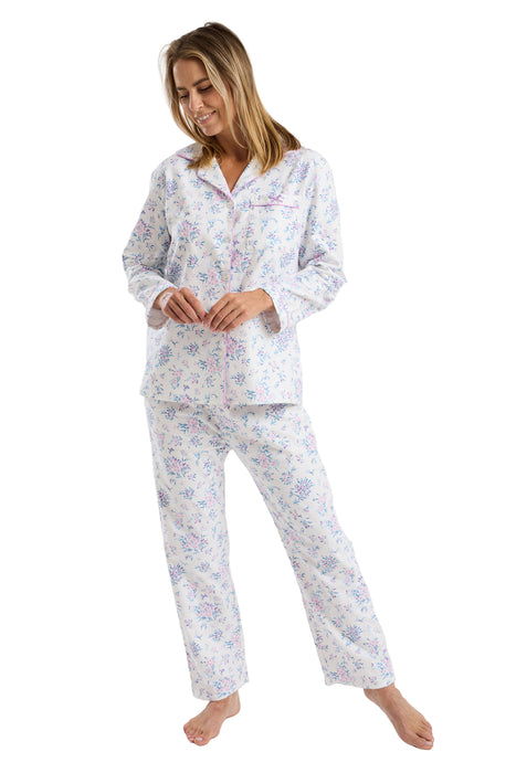 100% Double Brushed Cotton Traditional Style Pyjamas