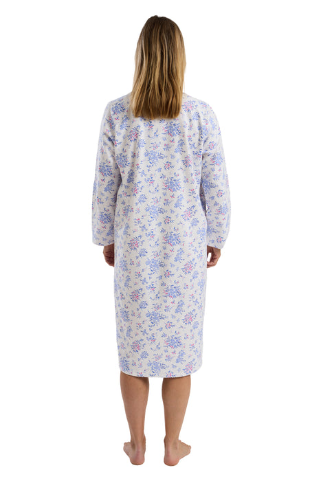 Marlon 100% Brushed Cotton Winceyette Long Sleeve Nightdress