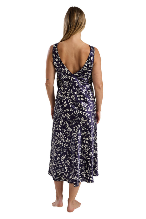 Marlon Luxury Sleeveless Satin Print Nightdress