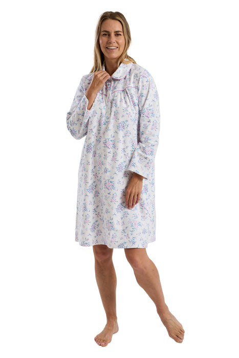 Marlon 100% Brushed Cotton Winceyette 40" Length Nightdress