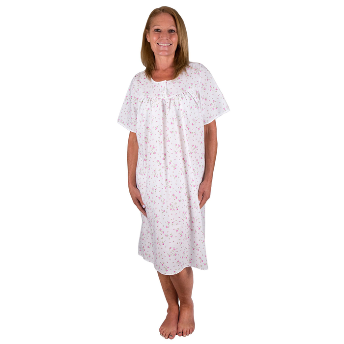 British Made Short Sleeve Cotton Nightdress Sizes 10-32