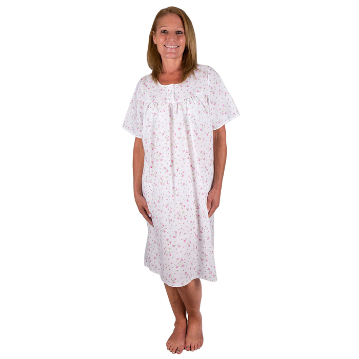 British Made Short Sleeve Cotton Nightdress Sizes 10 32