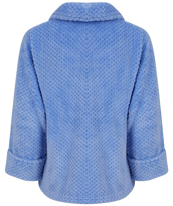 Slenderella Bed Jacket with Collar in Luxury Waffle Supersoft Fleece