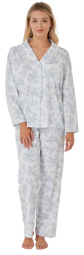 100% Cotton Jersey Long Sleeve Floral Print Pyjamas