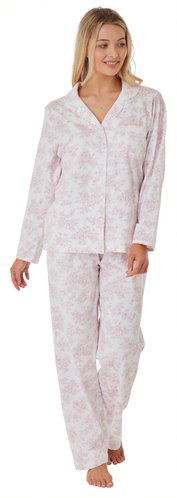 100% Cotton Jersey Long Sleeve Floral Print Pyjamas
