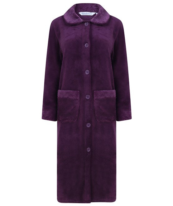 Slenderella Supersoft Button Front Dressing Gown
