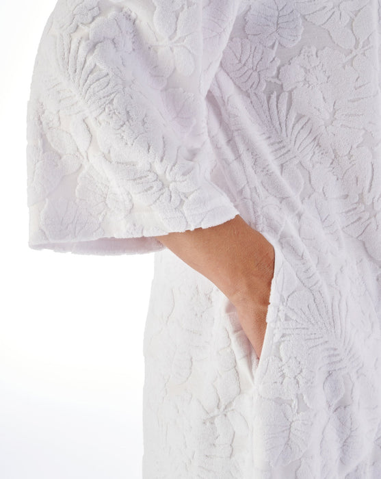 Slenderella Full Zip Front Towelling Robe 42" Length