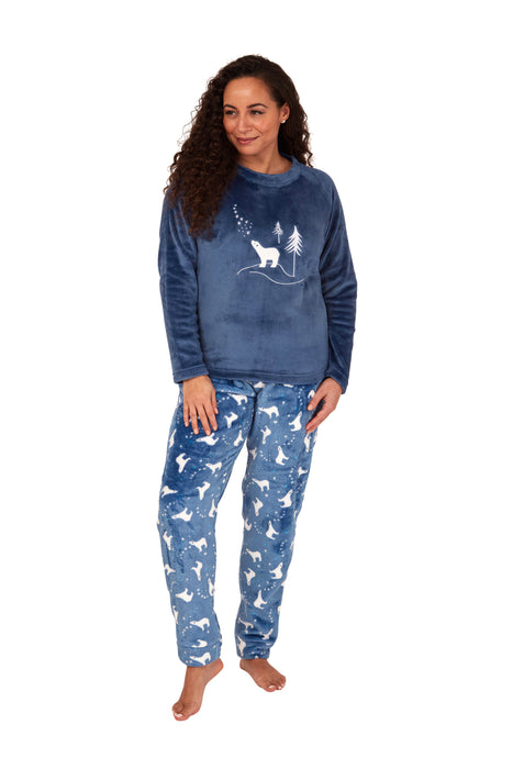 Supersoft Fleece Polar Bear Print Pyjamas — Sandras-Online