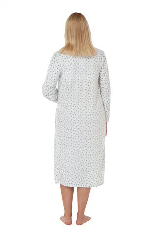 Luxury Supersoft Micro-Fleece Patterned Long Sleeve Nightdress