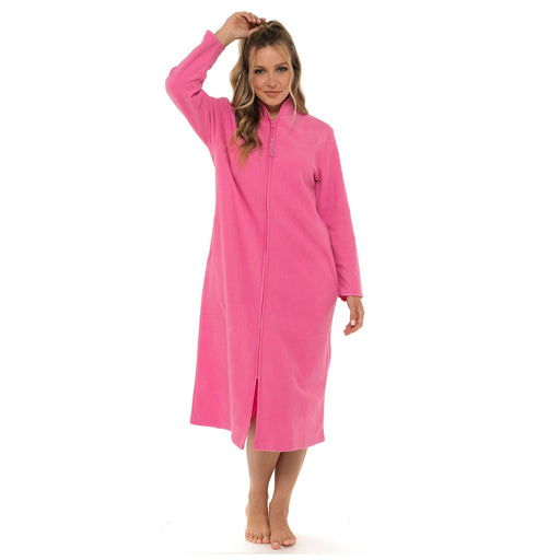 Lady Olga Ladies Polar Fleece Zip Front Dressing Gown Sandras-Online Lady Olga Ladies Polar Fleece Zip Front Dressing Gown Sandras-Online
