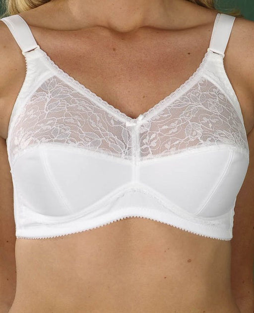 Silhouette Soft Full Cup Bra White With Optional Mastectomy Pockets —  Sandras-Online