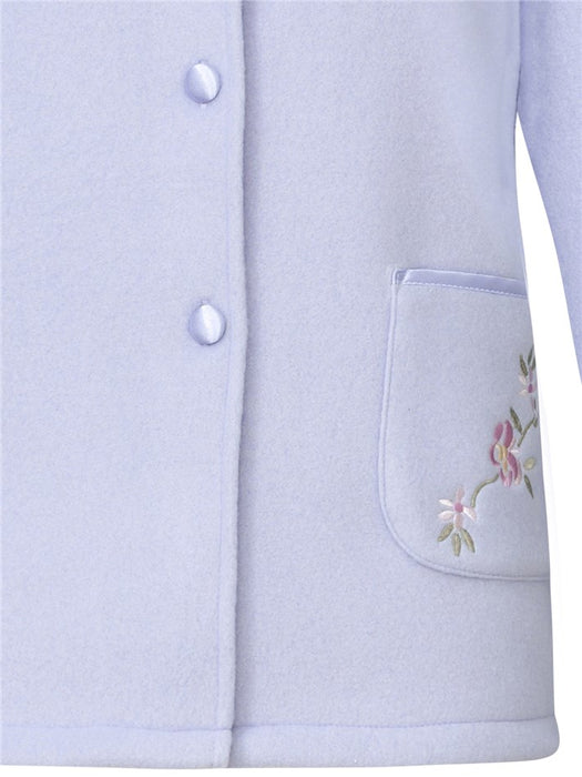 Slenderella Polar Fleece Anti-Pill Button Bed Jacket