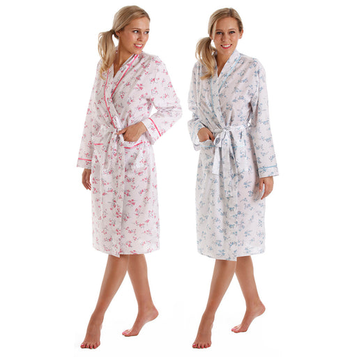 polyester cotton dressing gowns Yves Delorme Etoile Bath Robe