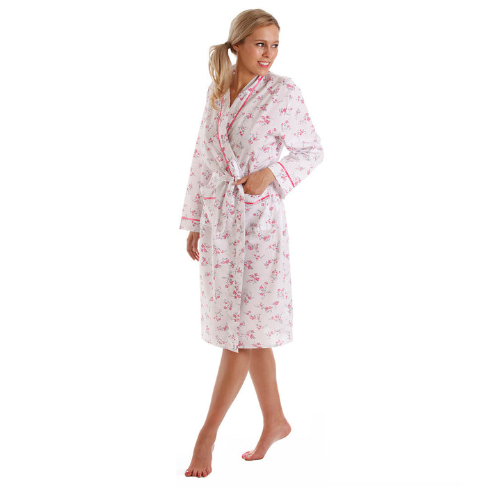 Lady Olga Wrap Lightweight Cotton Polyester Dressing Gown